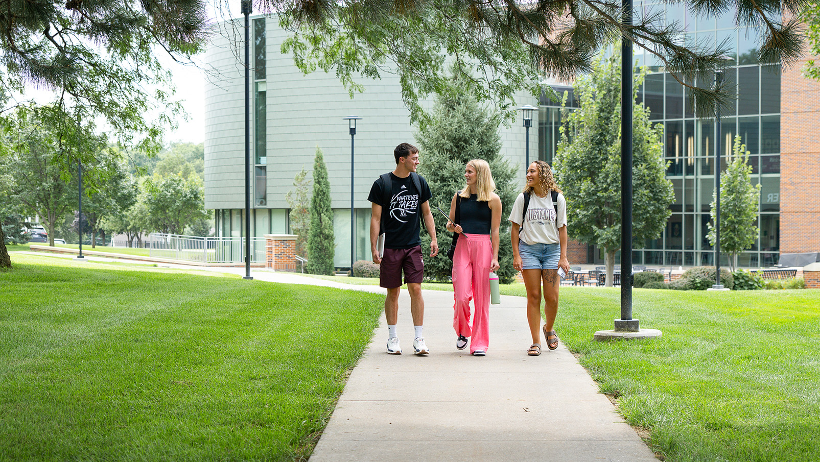 Students reviewing transfer options together